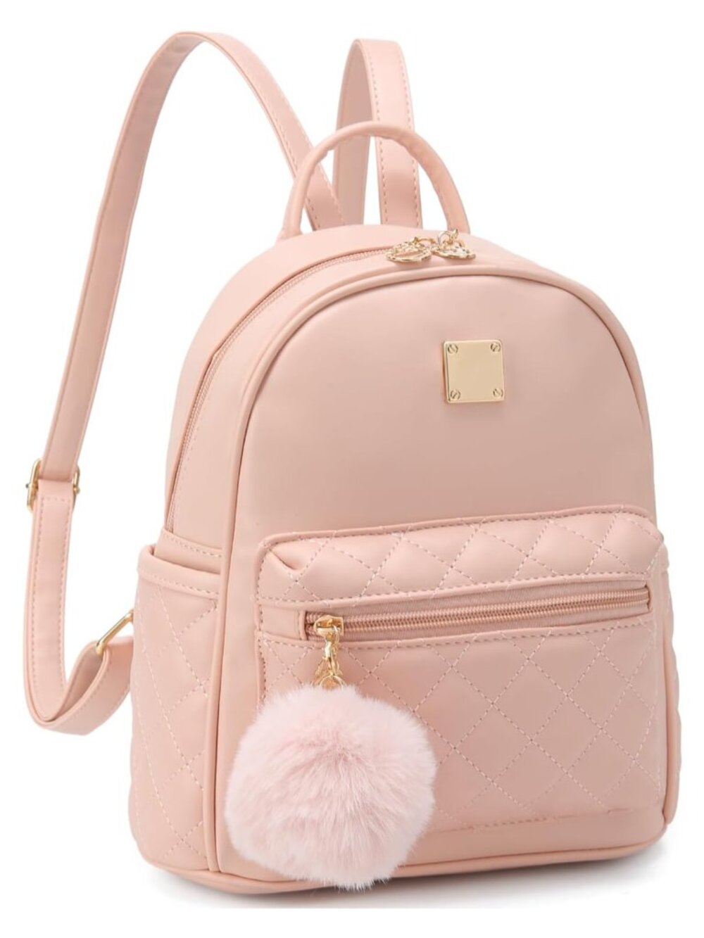 Mini Backpack Purse Small Cute Plaid Faux Leather Vegan Leather Women Backpacks